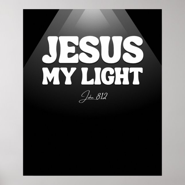 Jesus, mitt ljus - John 8:12 Poster (Framsidan)