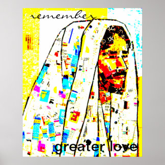 Jesus Modern Art Poster - "kom ihåg underbarare kä