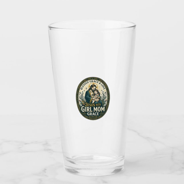 Jesus Moderskap Mikro Identiteter Tröja Tro Basera Glaskopp (Framsida)
