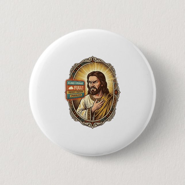 Jesus Molnlagring Full Varning Betalvägg Tech Humo Knapp (Framsida)
