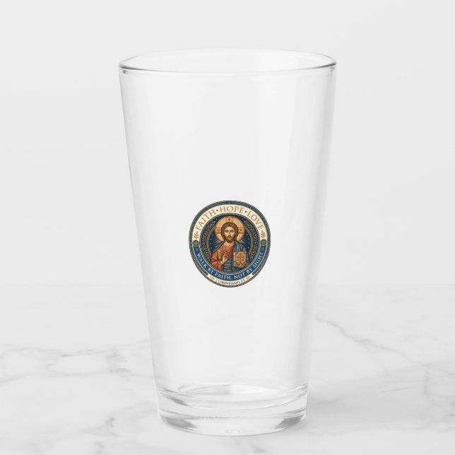 Jesus monastisk kontemplativ andlighet Grafik  Glaskopp (Framsida)
