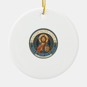 Jesus monastisk kontemplativ andlighet Grafik  Julgransprydnad Keramik