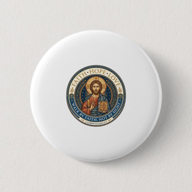 Jesus monastisk kontemplativ andlighet Grafik  Knapp (Framsida)