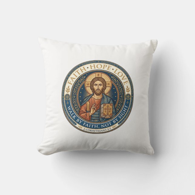 Jesus monastisk kontemplativ andlighet Grafik  Kudde (Framsida)