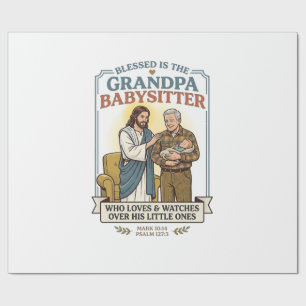 Jesus Morföräldrar Barnvakt Humor Tröja Tro B Presentpapper