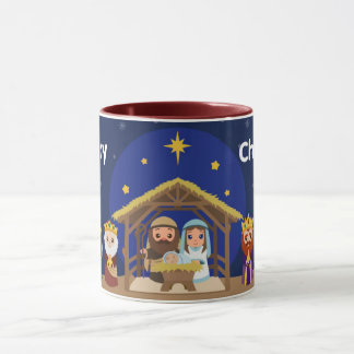 Jesus, Mors och Joseph Nativitet Mugg