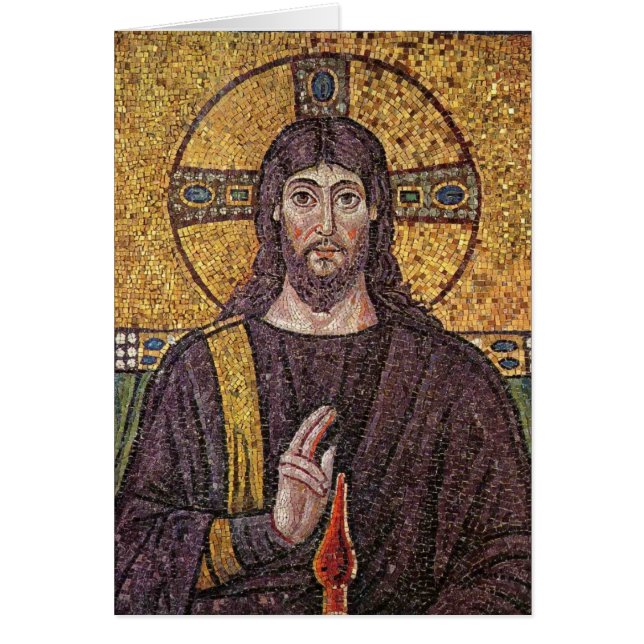 Jesus Mosaic Hälsningskort (Framsidan)