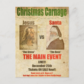 Jesus mot Santa Helg Vykort