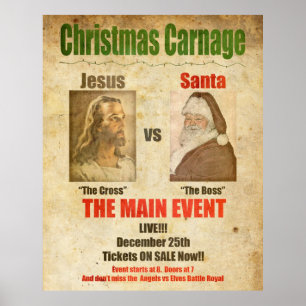 Jesus mot Santa Poster
