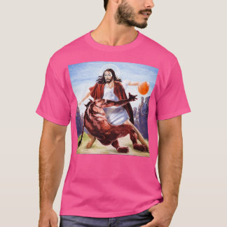 Jesus mot Satan i Basketbal T Shirt