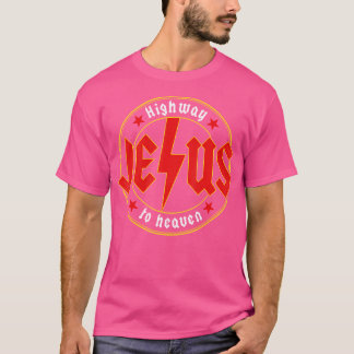 Jesus motorväg till Heaven Christian Bible Verse F T Shirt