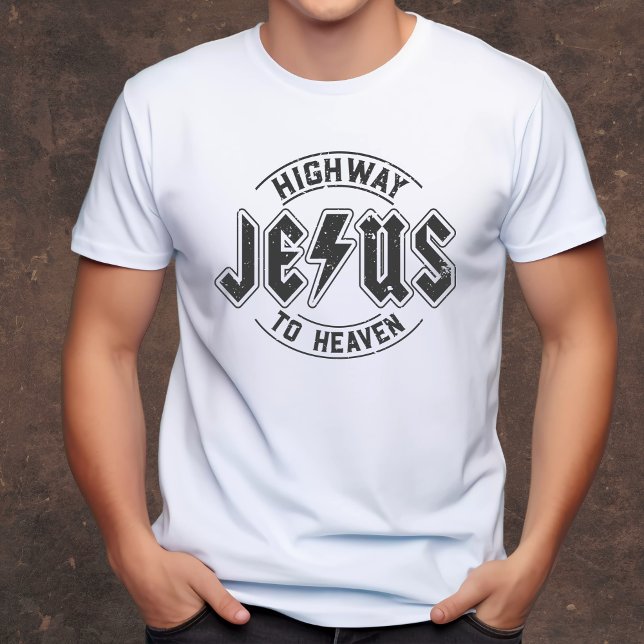 Jesus - motorväg till Heaven manar Christian T Shirt (Skapare uppladdad)