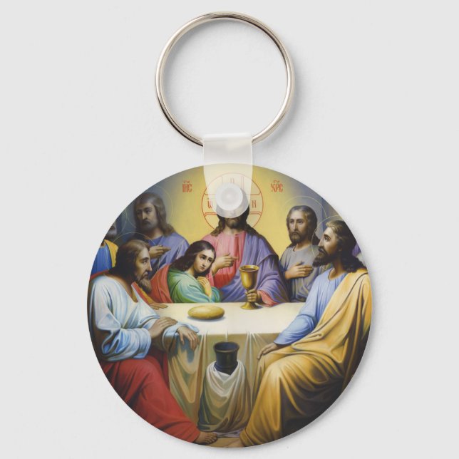Jesus Mouse Pad Glass Underlägg Nyckelring (Framsida)