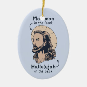 Jesus Mullet Julgransprydnad Keramik