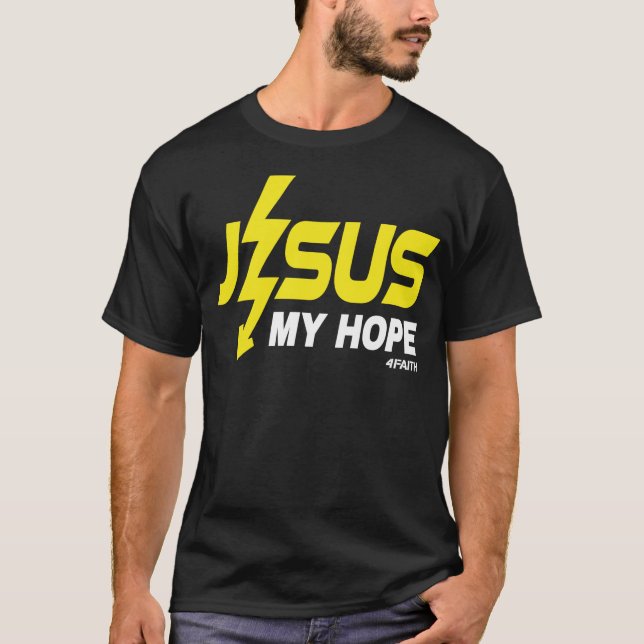 Jesus my Hope, Christian Faith T Shirt (Framsida)