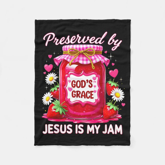 Jesus My Jam Strawberry Coquette Nk Preserved God’ Fleecefilt (Framsidan)