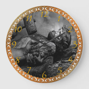 Jesus Nailed Large Clock Stor Klocka