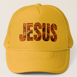 Jesus name on a cap keps