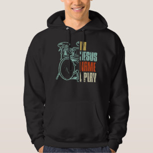 Jesus Namn I spelar Drums Gud Drumming Music Chris Hoodie