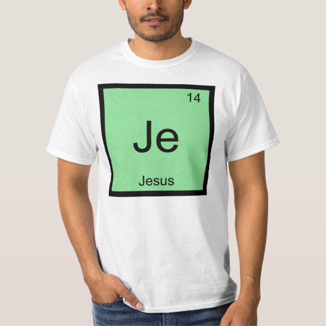 Jesus Namn Kemi Element Periodiska Systemet Tee (Framsida)