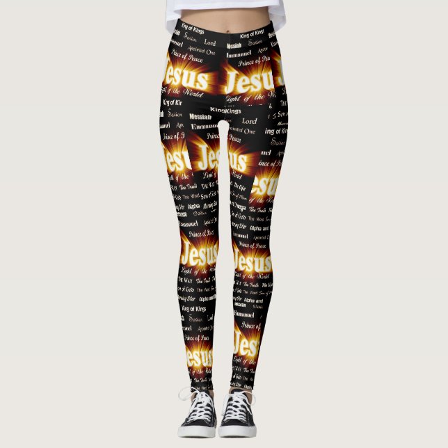 Jesus - Namn Leggings (Framsida)