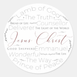 Jesus Namn Skript Typografi Klistermärke