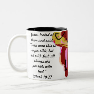 jesus namn Två-Tonad mugg