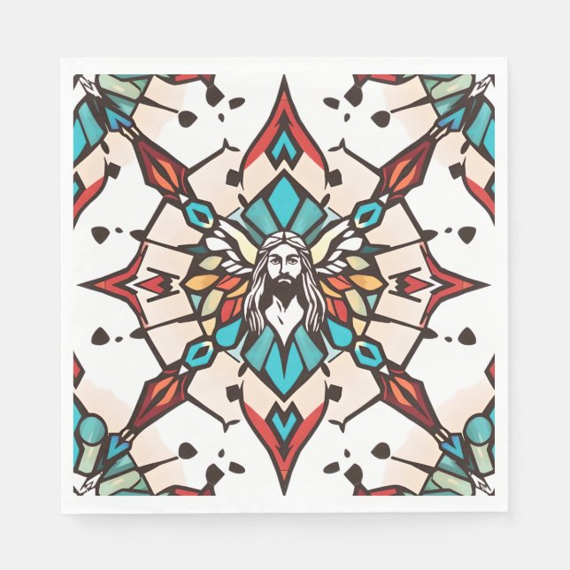 Jesus napkins att följa med Jesus pappra tallrikar Pappersservett (Framsidan)