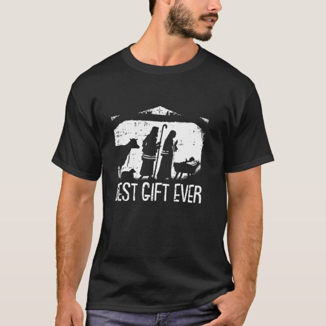 Jesus Nativitetscen Chri, bästa julafton-Coolan T Shirt (Framsida)