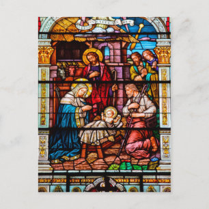 Jesus Nativitetscen i fastglaset Helg Vykort