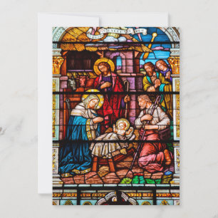 Jesus Nativitetscen i fastglaset Julkort
