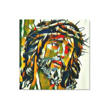 Jesus Nazareth Oil på Canvas Porträtt