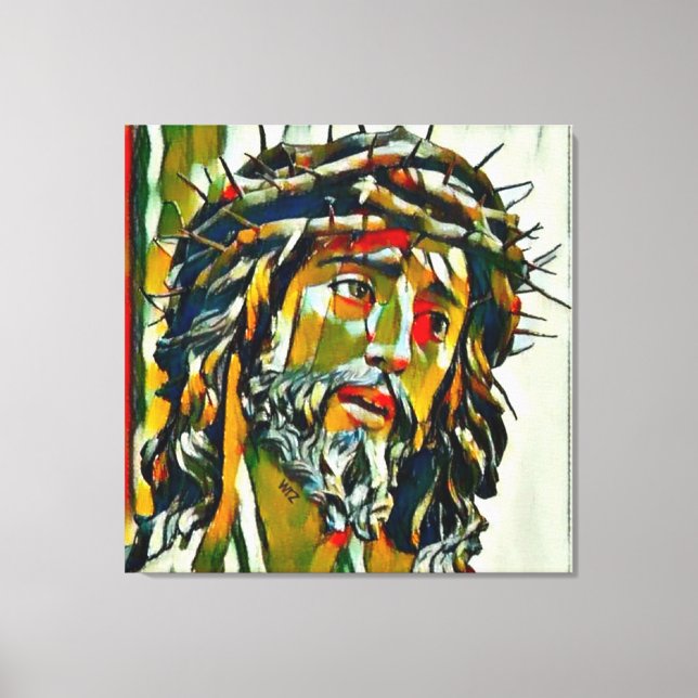 Jesus Nazareth Oil på Canvas Porträtt (Framsida)