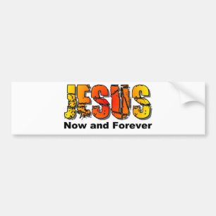 Jesus nu och kristen design för för evigt bildekal