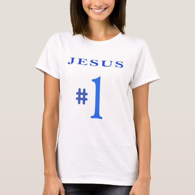 Jesus nummer 1 t shirt (Framsida)