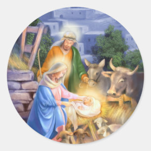 Jesus nyck runt klistermärke
