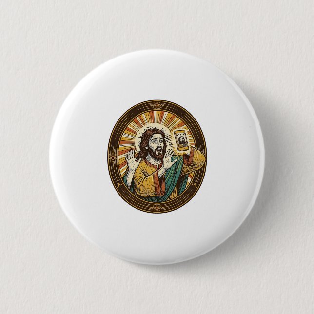 Jesus Oavsiktlig Framkamera Dubbelhaka Selfie E Knapp (Framsida)