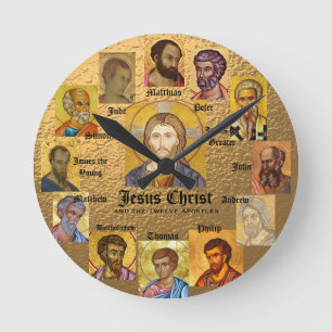 Jesus och 12 Apostles Clock Rund Klocka