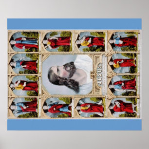 Jesus och apostelaffischen poster