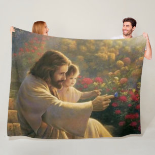 JESUS och BABY Fleecefilt
