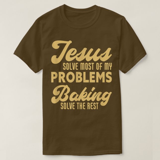 Jesus och Baking Christian Baker Chef T Shirt (Design framsida)