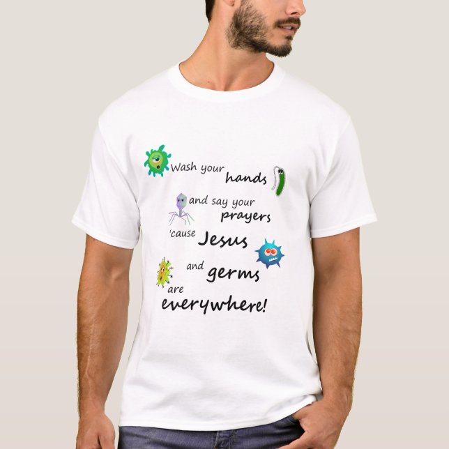 Jesus och bakterier t shirt (Framsida)