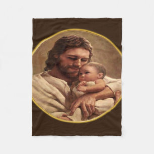 Jesus och barn fleecefilt