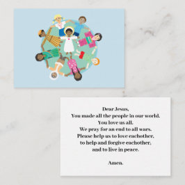 Jesus och barn fredsbön tilläggskort