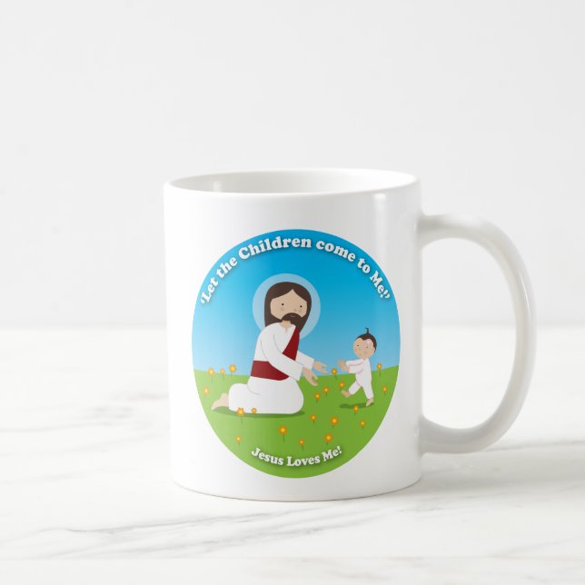Jesus och barn kaffemugg (Höger)