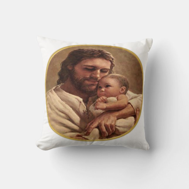 Jesus och barn kudde (Framsida)