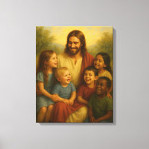 Jesus och Barn™ LDS Wall Art Canvas