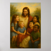 Jesus och Barn™ LDS Wall Art Poster