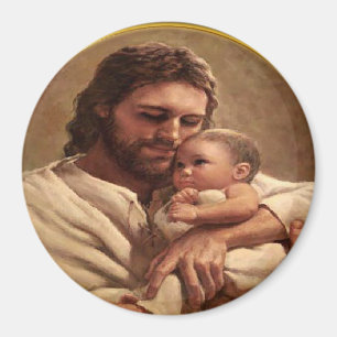 Jesus och barn magnet
