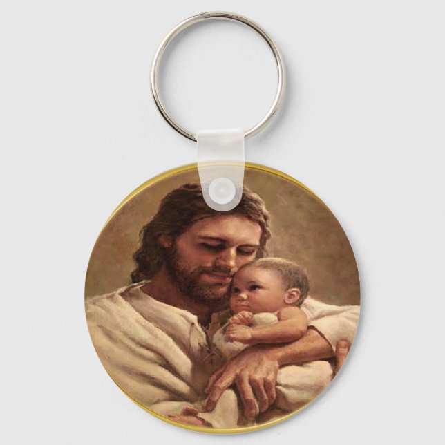 Jesus och barn nyckelring (Framsida)